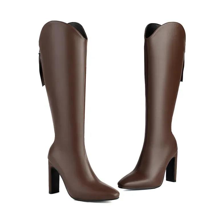 Trend4us Women's Modern Chic High Heel Knee-High Boots